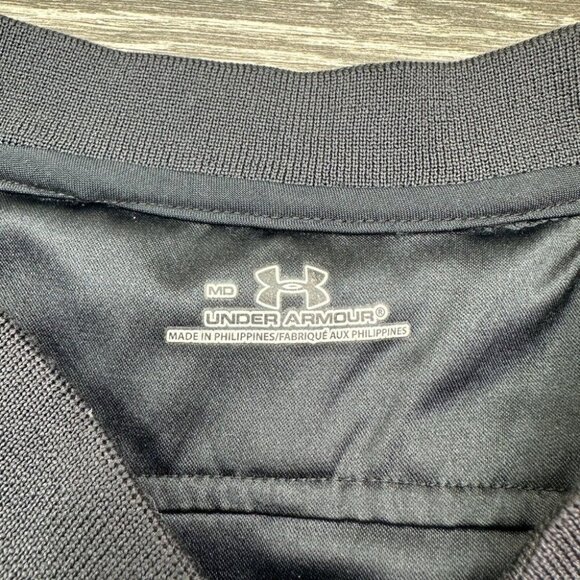 Under Armour Cage Jacket Men's Medium Black Long Sleeve Baseball Coach - Picture 2 of 16